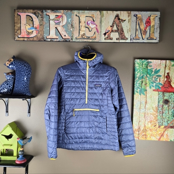 Patagonia RARE Nano puff bivy pullover hoodie Kangaroo pocket jacket  Small - Picture 1 of 15